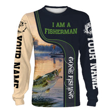 Load image into Gallery viewer, I am a fisherman full printing custom name personalized shirts