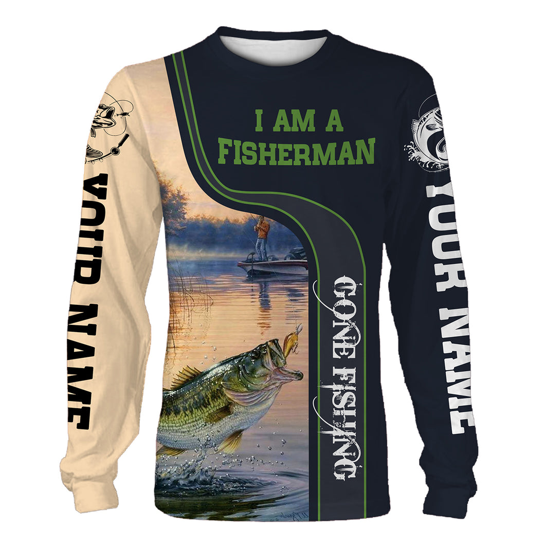 I am a fisherman full printing custom name personalized shirts