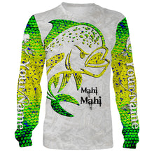 Load image into Gallery viewer, Mahi mahi fishing customize name all over print shirts Plus Size personalized gift NQS177