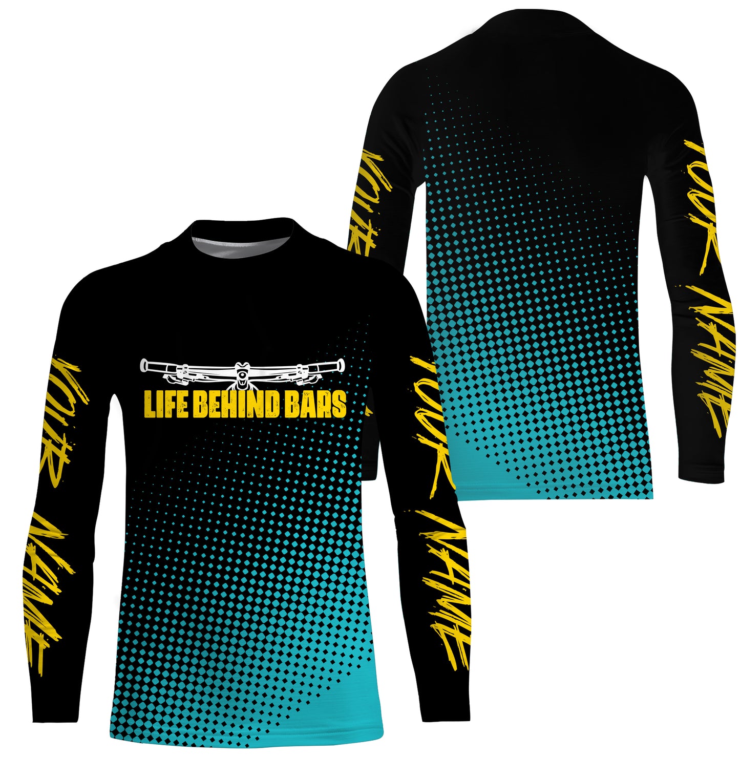Mountain Biking Personalized Jersey| Life Behind Bars All Over Print Shirt, MTB Shirt, Bike Rider| JTS431