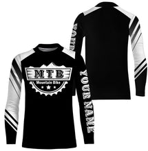 Load image into Gallery viewer, MTB Jersey, Personalized Mountain Biking Long Sleeve Hoodie Shirt, MTB Racing, Biking Cycling Shirt| JTS442