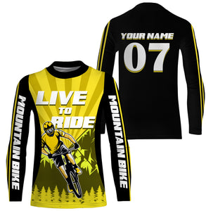 Cycling Jersey, Racing Cycling All Over Print Shirt, Live To Ride Shirt, Custom Mountain Biking Jersey| JTS428