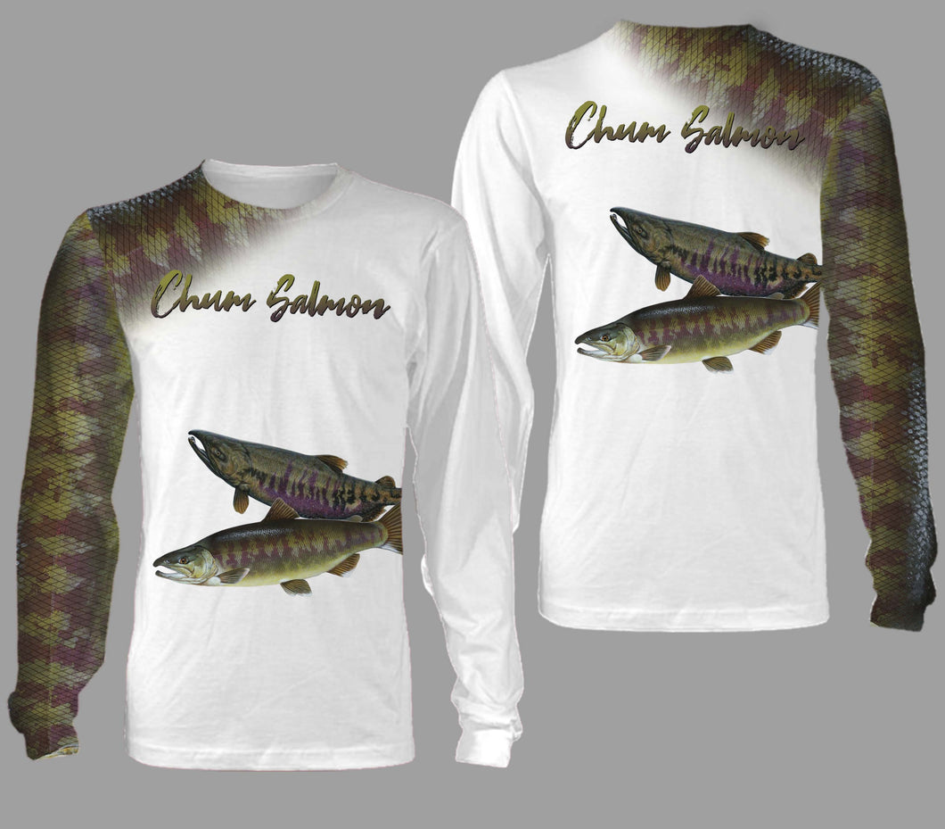 Chum salmon fishing full printing