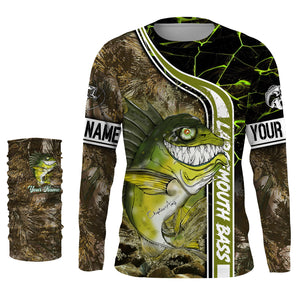 Largemouth Bass fishing custom name with ChipteeAmz's art UV protection shirts AT011