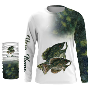 Crappie fishing ChipteeAmz's art custom name UV protection shirts with funny Crappie fish art AT031
