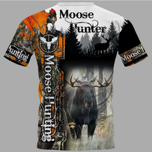 Load image into Gallery viewer, Moose Hunting clothes men women 3D all over Print t shirt and hoodie plus size - NQS82