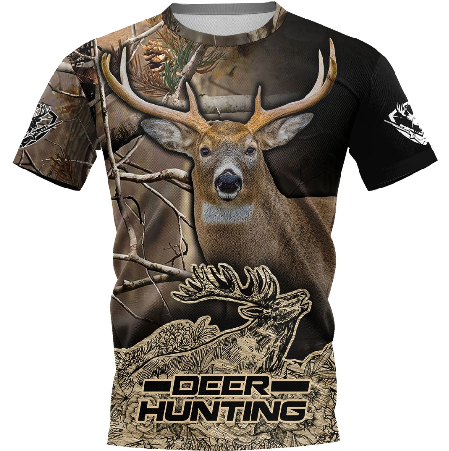 Deer Hunting camo clothes mens womens all over print t shirt, hoodie plus size NQS97 PQB