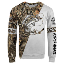 Load image into Gallery viewer, Red Snapper Personalized fishing tattoo camo all-over print long sleeve, T-shirt, Hoodie, Zip up hoodie - FSA4W