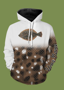 Personalized flounder fishing 3D full printing shirt for adult and kid - TATS28