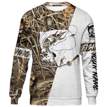 Load image into Gallery viewer, King Salmon Personalized fishing tattoo camo all-over print long sleeve, T-shirt, Hoodie, Zip up hoodie - FSA7