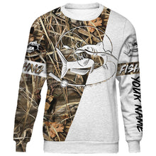 Load image into Gallery viewer, Personalized catfish fishing tattoo full printing shirt, all over print hoodie, zip up hoodie