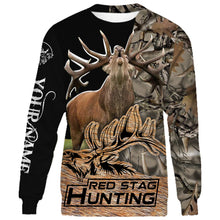 Load image into Gallery viewer, Personalized red stag hunting 3D all over printed shirts and hoodie