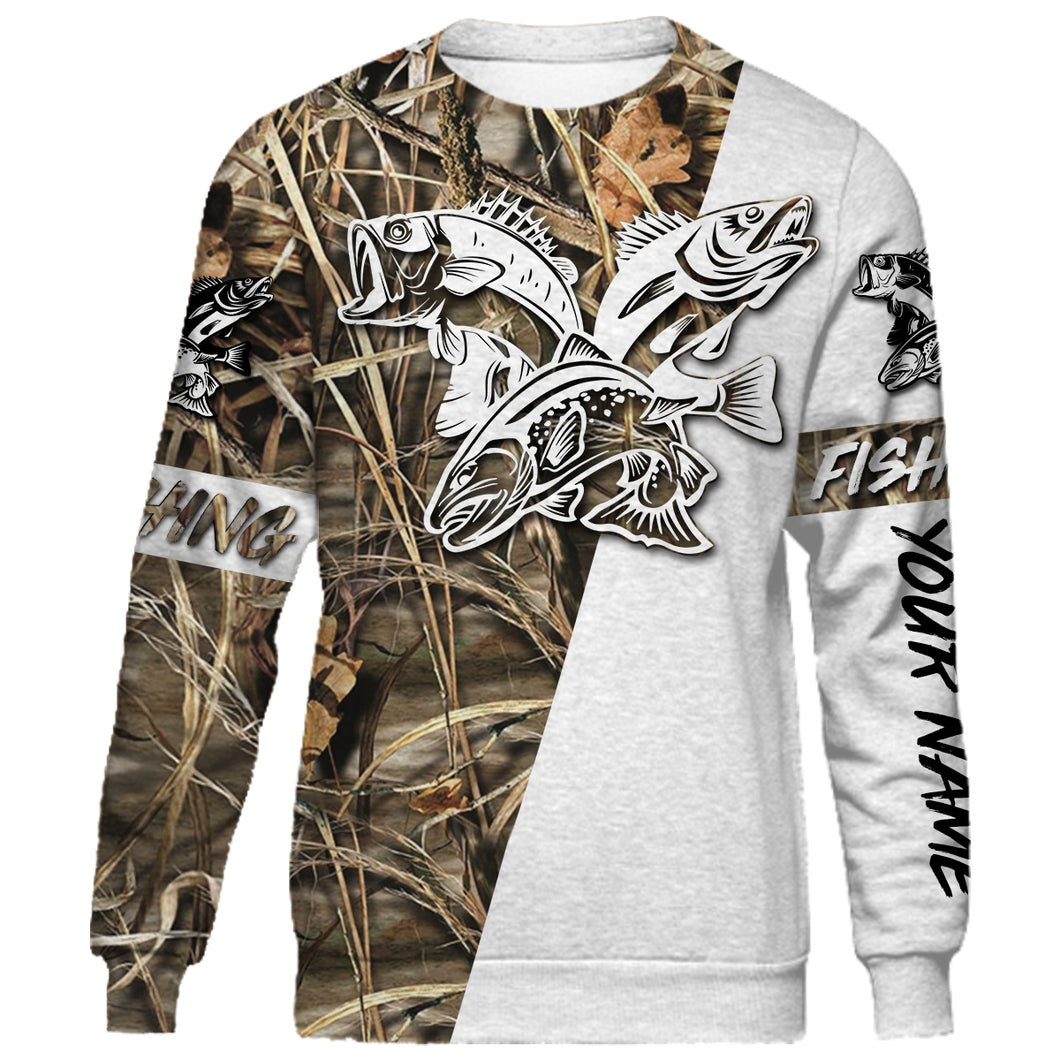 Personalized trout bass walleye fishing tattoo full printing shirt and hoodie - TATS10