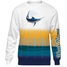 Load image into Gallery viewer, Marlin fishing shirts saltwater personalized custom fishing apparel shirts PQB11