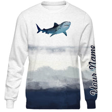 Load image into Gallery viewer, Personalized shark fishing 3D full printing shirt and hoodie for adult and kid - TATS11