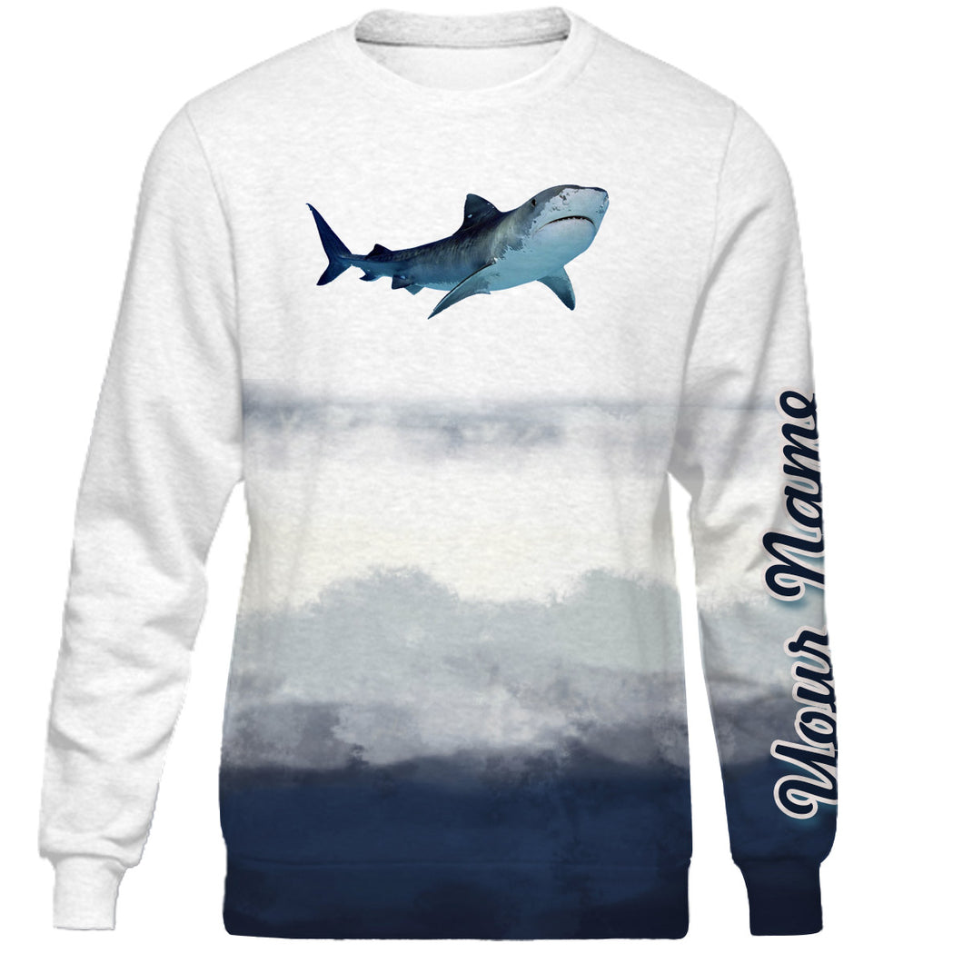 Personalized shark fishing 3D full printing shirt and hoodie for adult and kid - TATS11