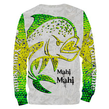 Load image into Gallery viewer, Mahi mahi fishing customize name all over print shirts Plus Size personalized gift NQS177