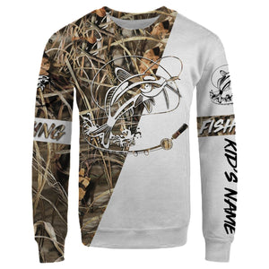 Goatfish Customized fishing tattoo camo all-over print long sleeve, T-shirt, Hoodie, Zip-up hoodie - FSA11