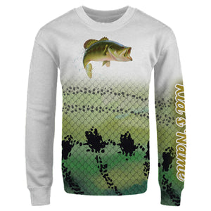 Personalized bass fishing 3D full printing shirt for adult and kid