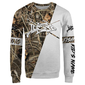 Hogfish Personalized fishing tattoo camo all-over print long sleeve, T-shirt, Hoodie, Zip up hoodie - FSA17