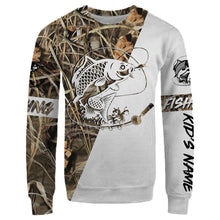 Load image into Gallery viewer, Carp Personalized fishing tattoo camo all-over print long sleeve, T-shirt, Hoodie, Zip up hoodie - FSA6W