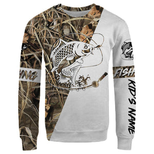 Carp Personalized fishing tattoo camo all-over print long sleeve, T-shirt, Hoodie, Zip up hoodie - FSA6W