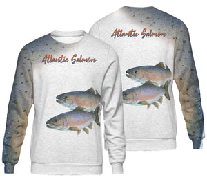 Atlantic salmon fishing full printing