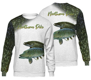 Northern pike fishing full printing