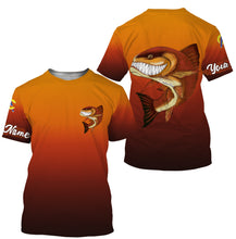 Load image into Gallery viewer, Redfish fishing custom name with angry Redfish ChipteeAmz&#39;s art UV protection shirts AT005