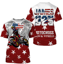 Load image into Gallery viewer, American Motocross Jersey UPF30+ Personalized Patriotic MX Off-Road Adult&amp;Kid Dirt Bike Jersey 4th July| NMS754