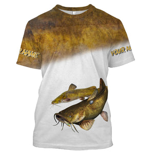 Flathead Catfish fishing customize name all over print shirts personalized gift NQS209