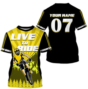 Cycling Jersey, Racing Cycling All Over Print Shirt, Live To Ride Shirt, Custom Mountain Biking Jersey| JTS428