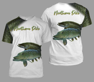 Northern pike fishing full printing