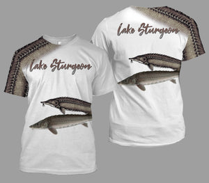 Lake sturgeon fishing full printing
