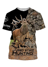 Load image into Gallery viewer, Personalized red stag hunting 3D all over printed shirts and hoodie