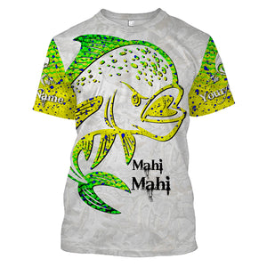 Mahi mahi fishing customize name all over print shirts Plus Size personalized gift NQS177