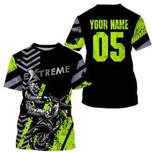 Personalized green MX jersey UPF30+ xtreme kid&adult motocross dirt bike racing motorcycle shirt PDT220