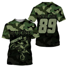 Load image into Gallery viewer, Camo Motocross Jersey Freestyle Personalized UPF30+ Adults &amp; Kid Dirt Bike FMX Race Riders Motorcycle| NMS686