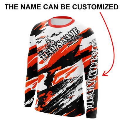 Cycling Long Sleeves Jersey, MTB Downhill Racing Shirt for Cyclist, Bike Rider, Bicycle Racing Team| JTS484