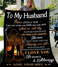Load image into Gallery viewer, To My Husband Love from Wife Fleece blanket - Gift for husband on anniversary, Valentine&#39;s day, Birthday - FSD317
