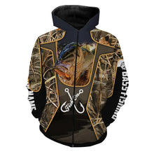 Load image into Gallery viewer, Personalized Fish on bass fishing full printing fishing shirt A2