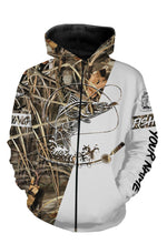 Load image into Gallery viewer, Snook Personalized fishing tattoo camo all-over print long sleeve, T-shirt, Hoodie, Zip up hoodie - FSA2