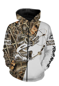 Personalized walleye fishing tattoo full printing shirt, long sleeve, hoodie, zip up - TATS1