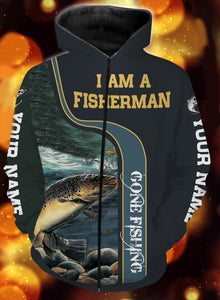 I am a fisher man trout fishing full printing shirt and hoodie - TATS37