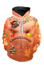 Load image into Gallery viewer, Hairy chest ugly Christmas full printing shirt, long sleeves, sweater, hoodie