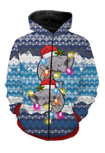 Load image into Gallery viewer, Bass fishing Christmas gift full printing shirt, long sleeves, hoodie, zip up hoodie