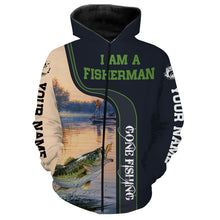 Load image into Gallery viewer, I am a fisherman full printing custom name personalized shirts