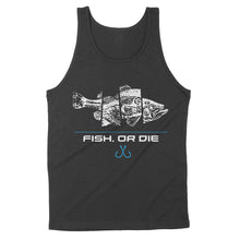 Load image into Gallery viewer, Fish or Die funny bass fishing shirt for men and women