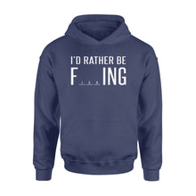 Load image into Gallery viewer, I&#39;d Rather Be Fishing funny fishing slogan quote shirt for men and women