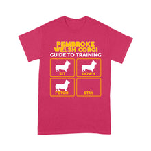 Load image into Gallery viewer, Pembroke Welsh Corgi Standard T-shirt | Funny Guide to Training dog - FSD2409D08